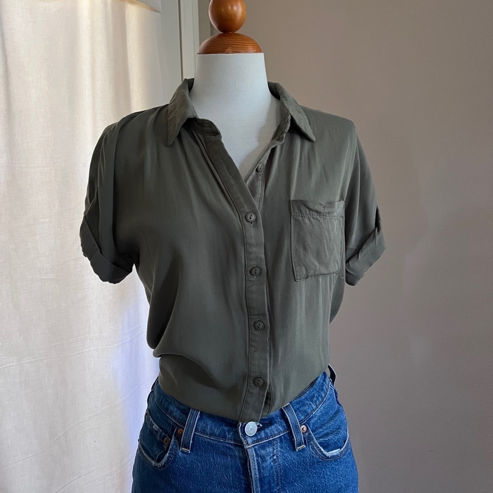 Lulus Olive Green Button Down - image 3